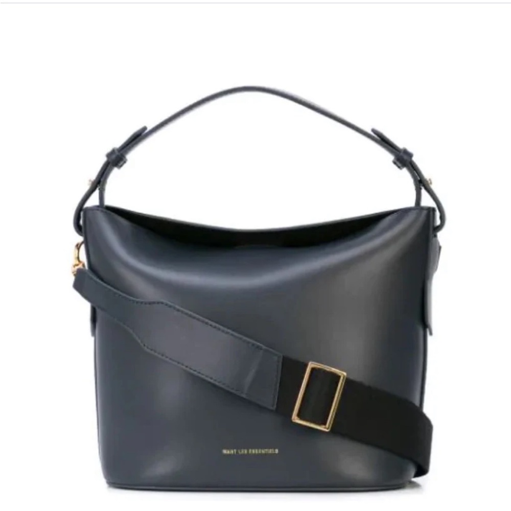 WANT Les Essentiels Cambria Dark Blue Shoulder Bag with 2 Straps